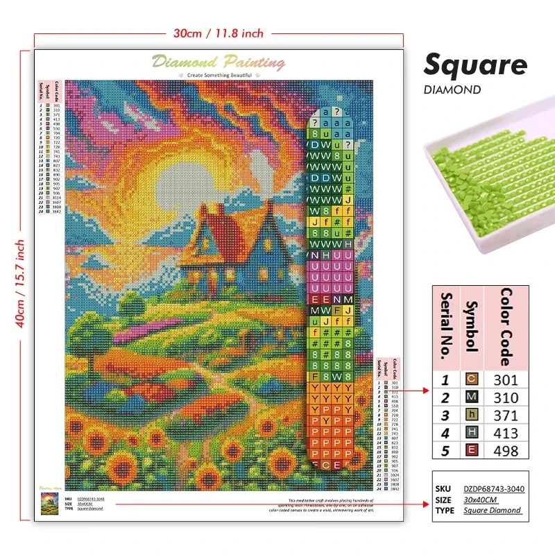 DIY ภาพเพชร 5D เม็ดเพชรกลมเต็ม - Photo Mosaic Print บทวิจารณ์และราคา