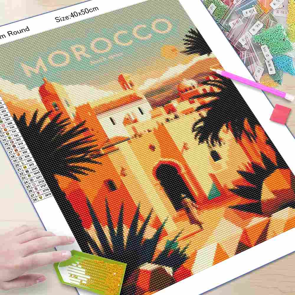ภาพเพชรปักคริสตัล DIY สไตล์จีน - Photo Mosaic Print บทวิจารณ์และราคา